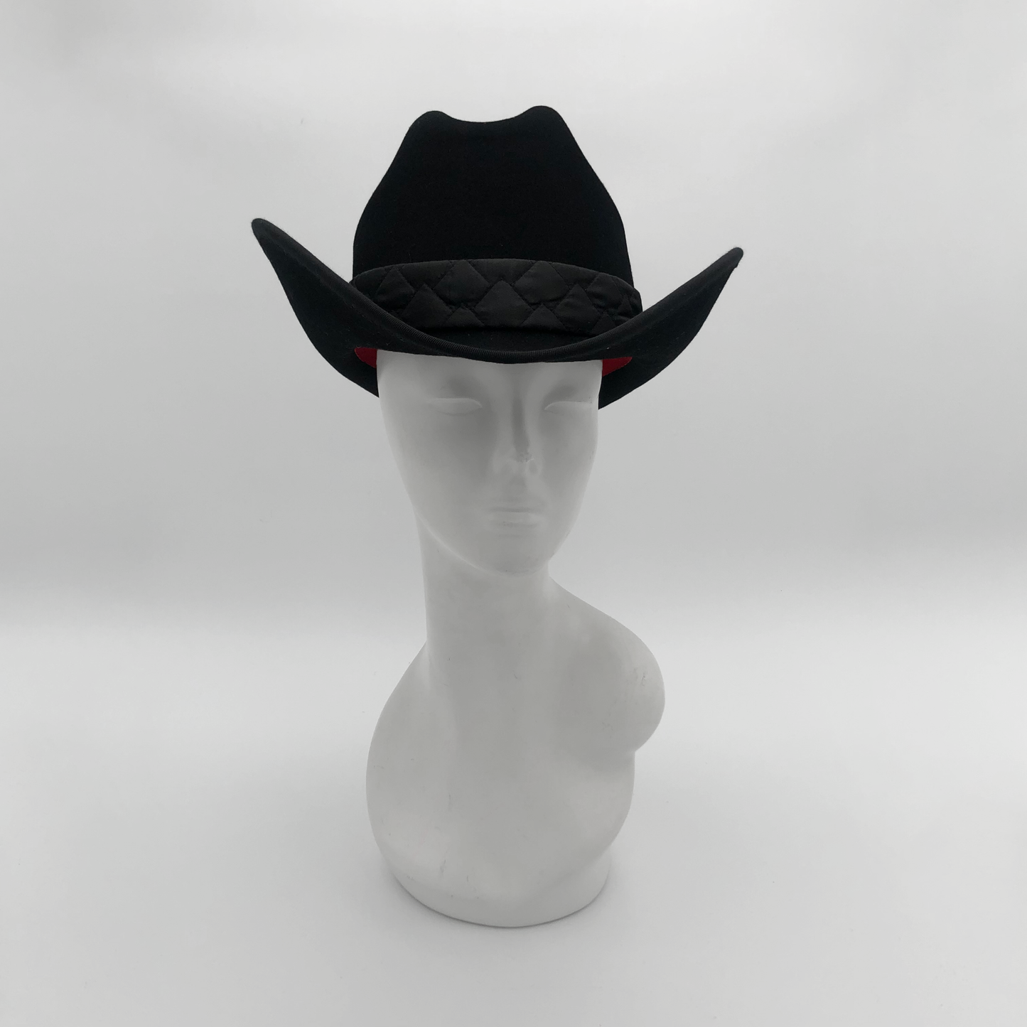 Black Felt Cowboy Hat with Puffer Band