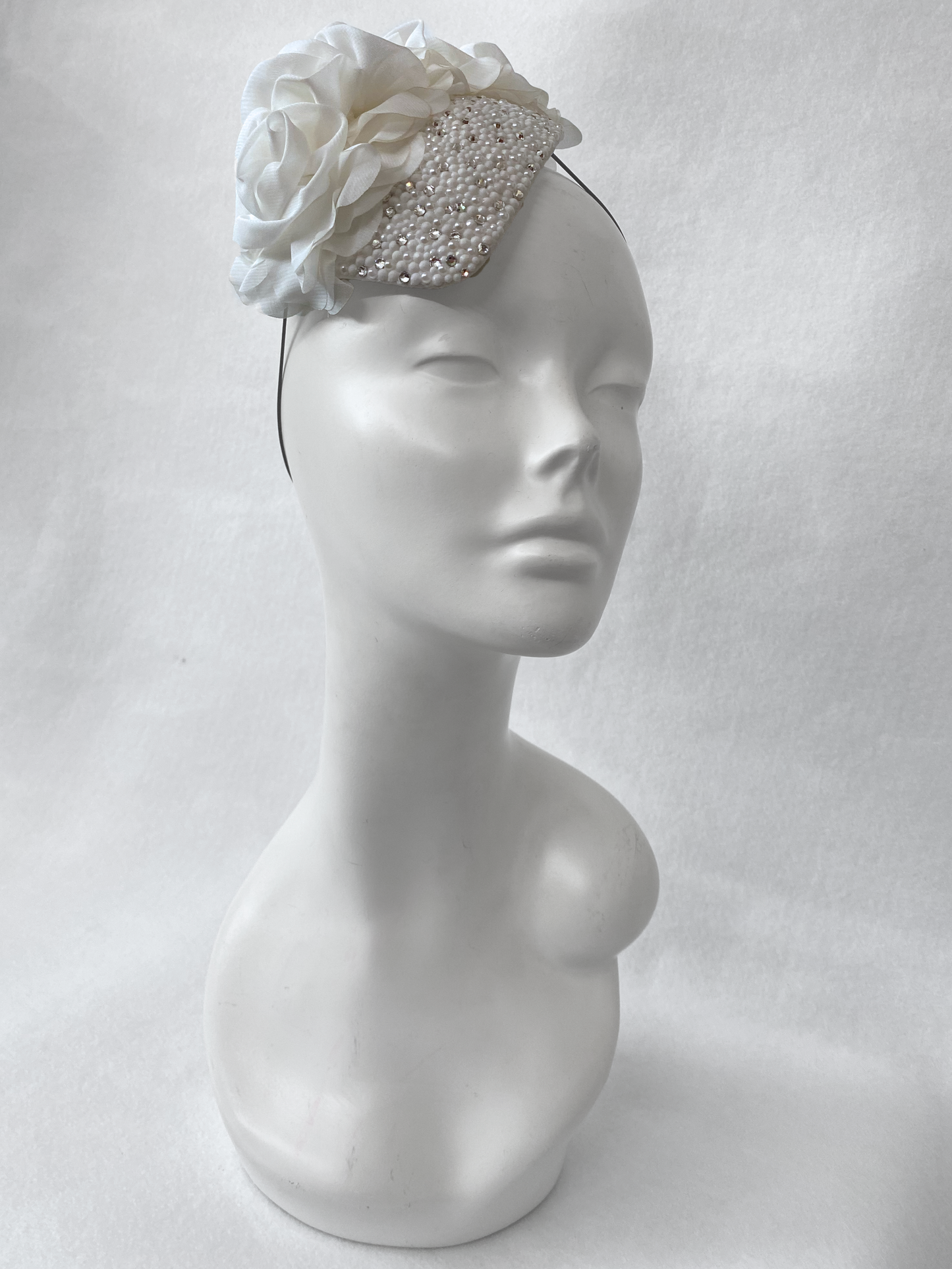 Crystal Pearl Teardrop Fascinator