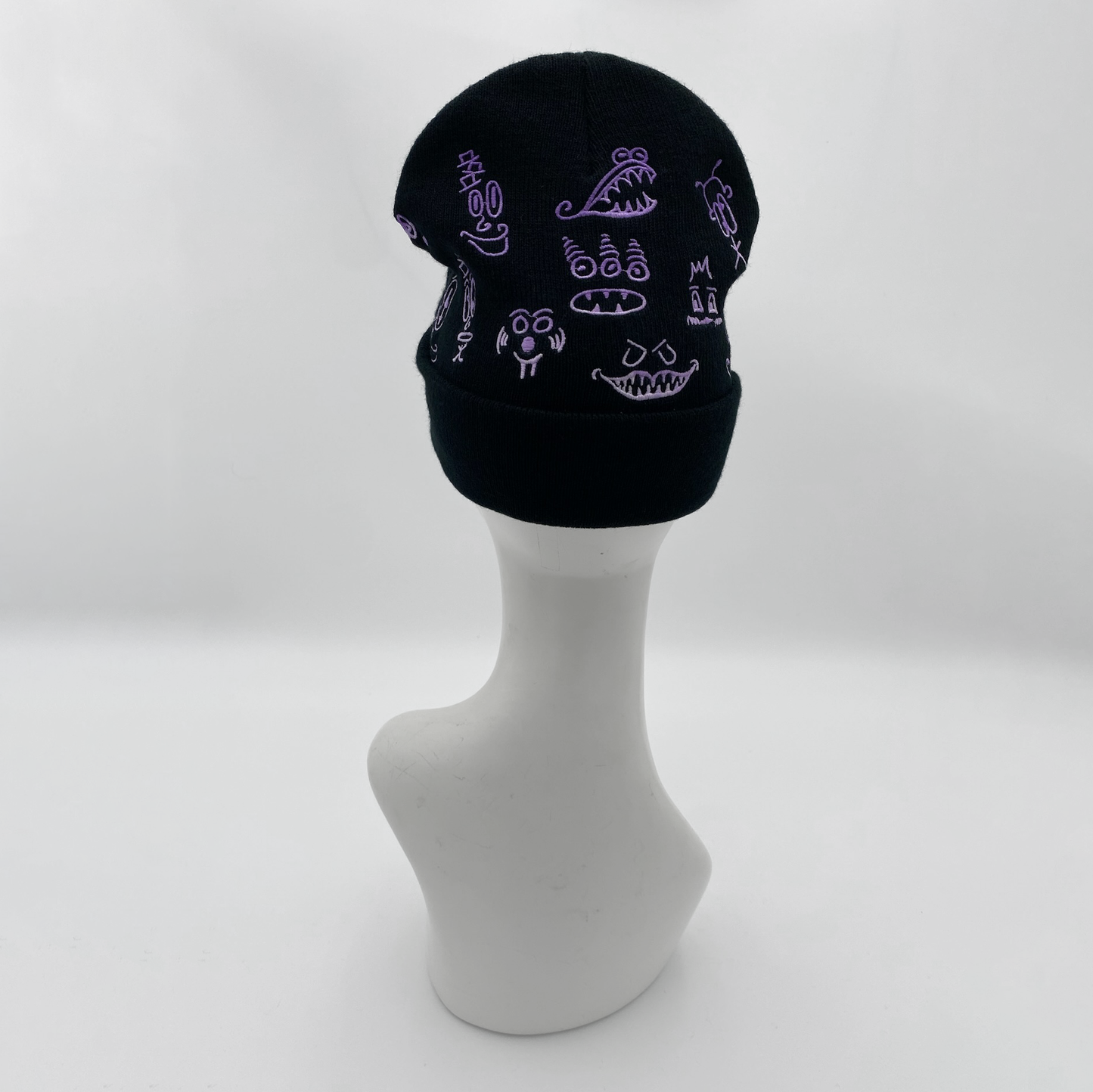 Purple Ombre Doodle Beanie