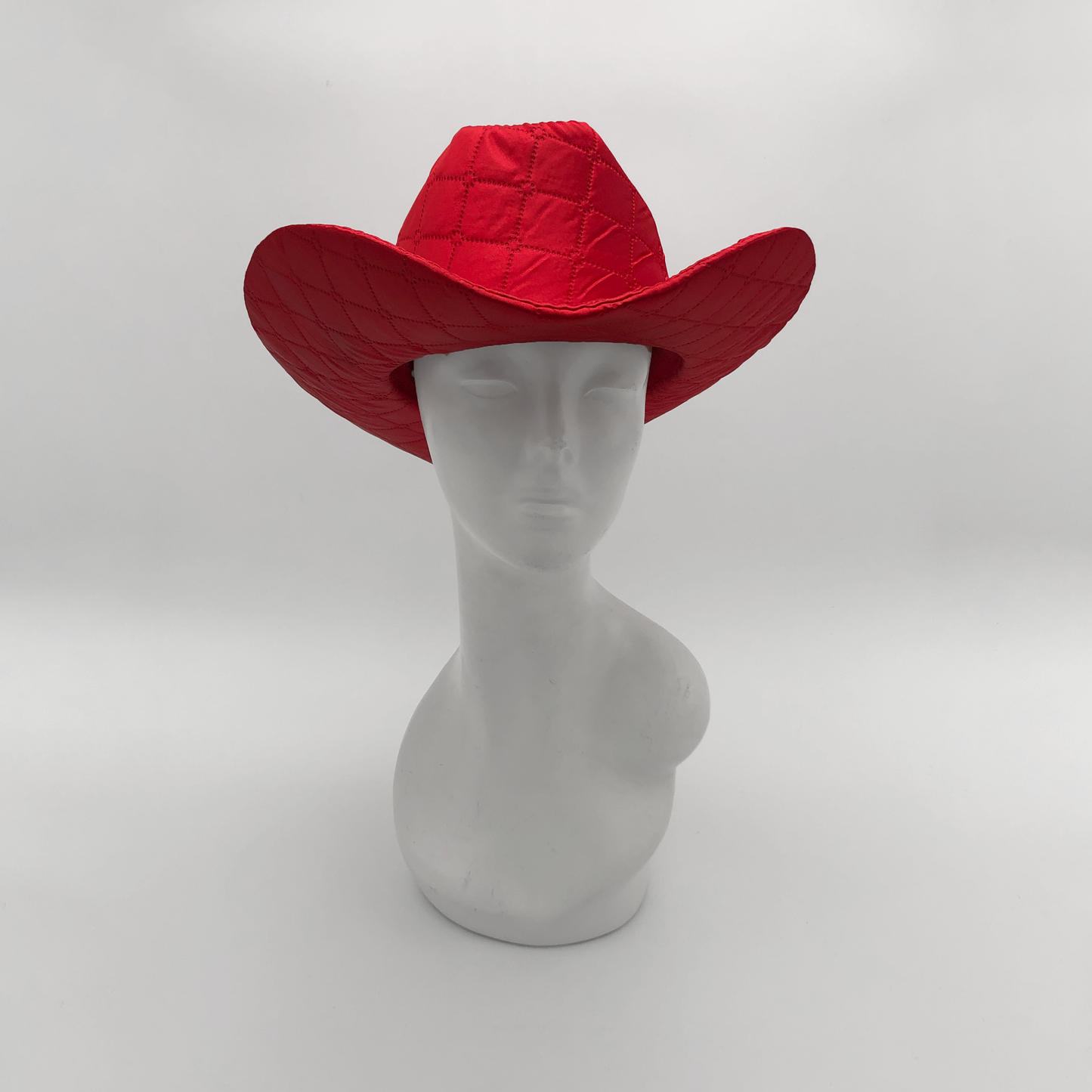 Red Puffer Cowboy Hat