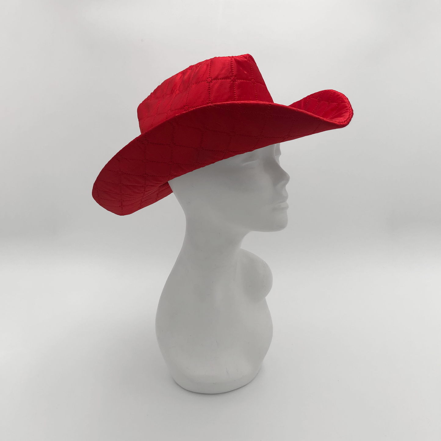 Red Puffer Cowboy Hat