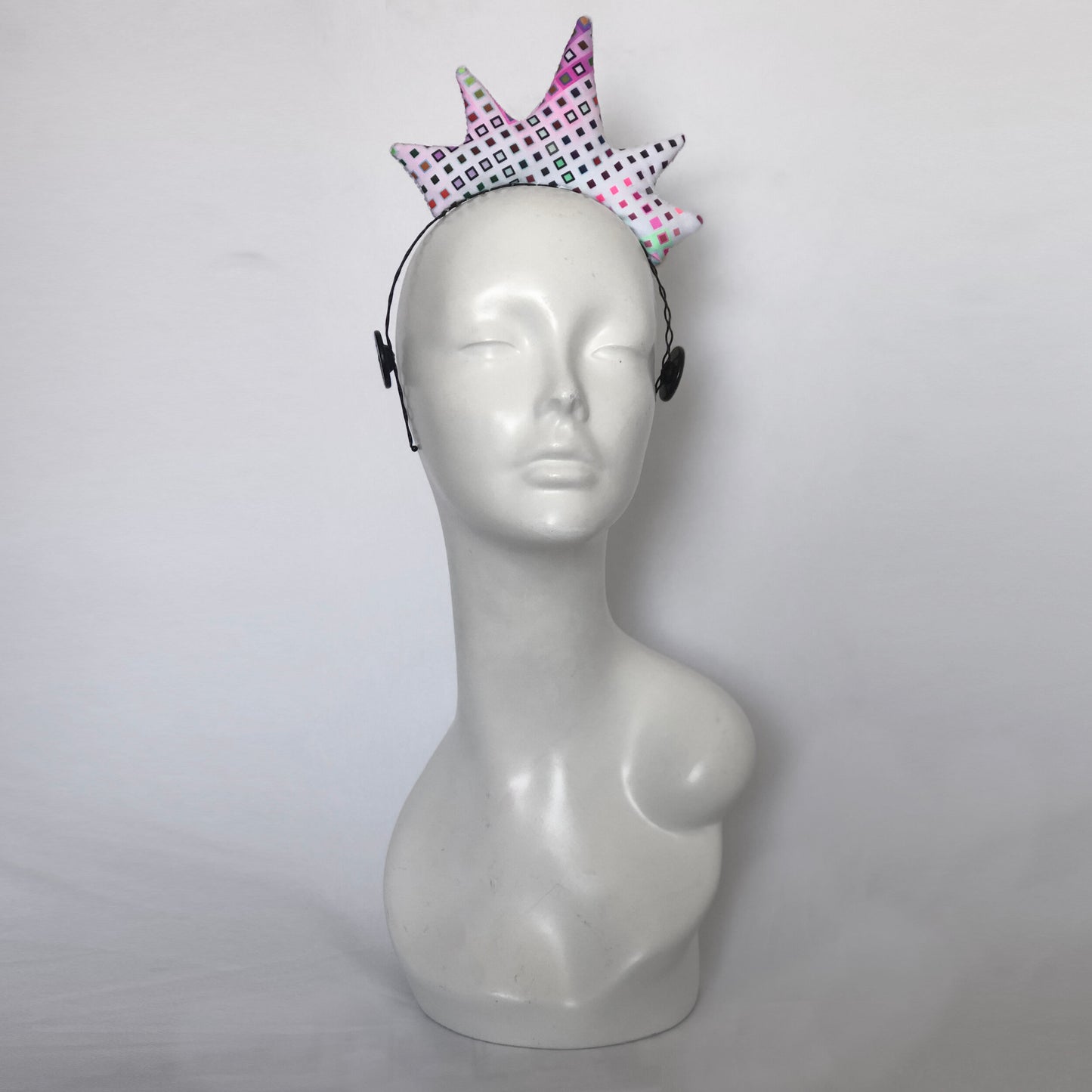 White Velvet Colorful Reversible Crown