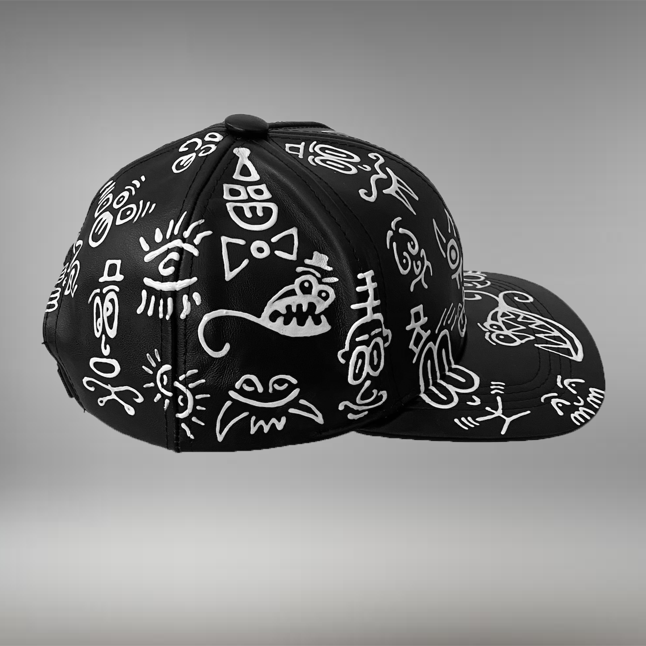 Leather Doodle Cap