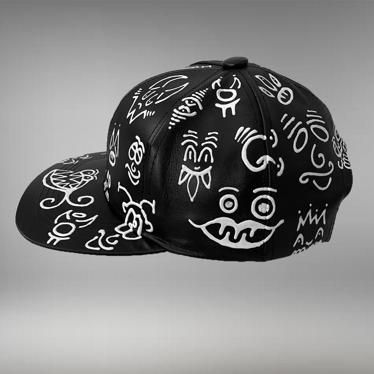 Leather Doodle Cap