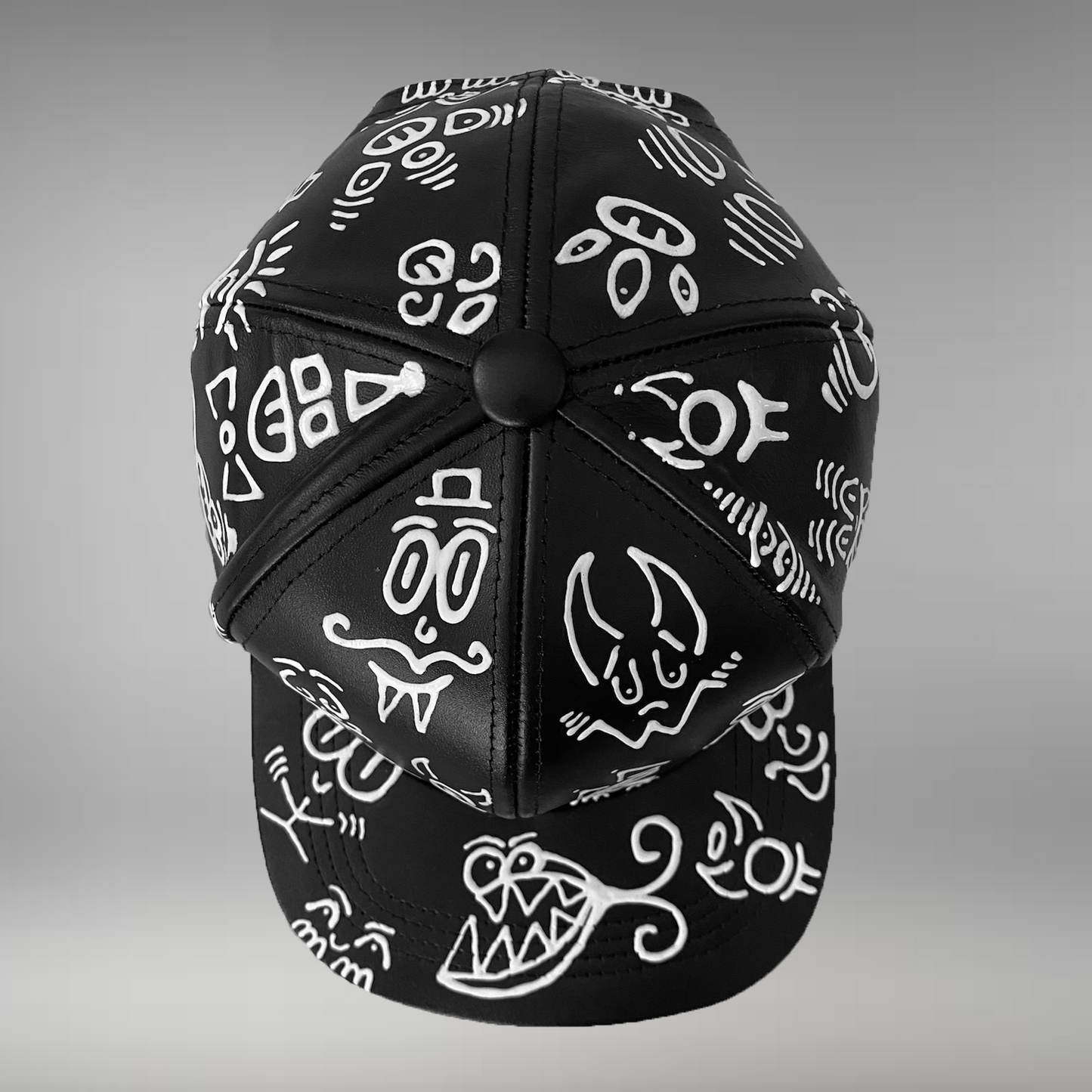 Leather Doodle Cap