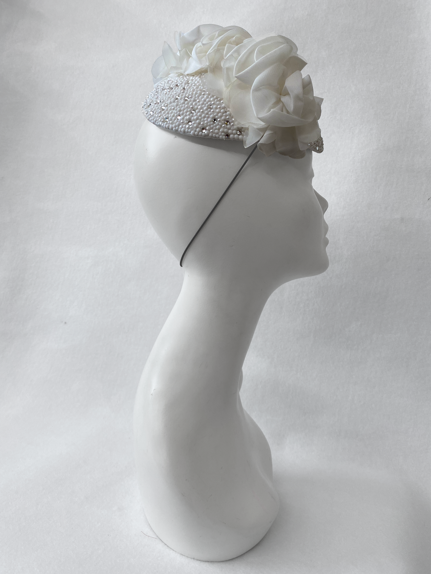 Crystal Pearl Teardrop Fascinator