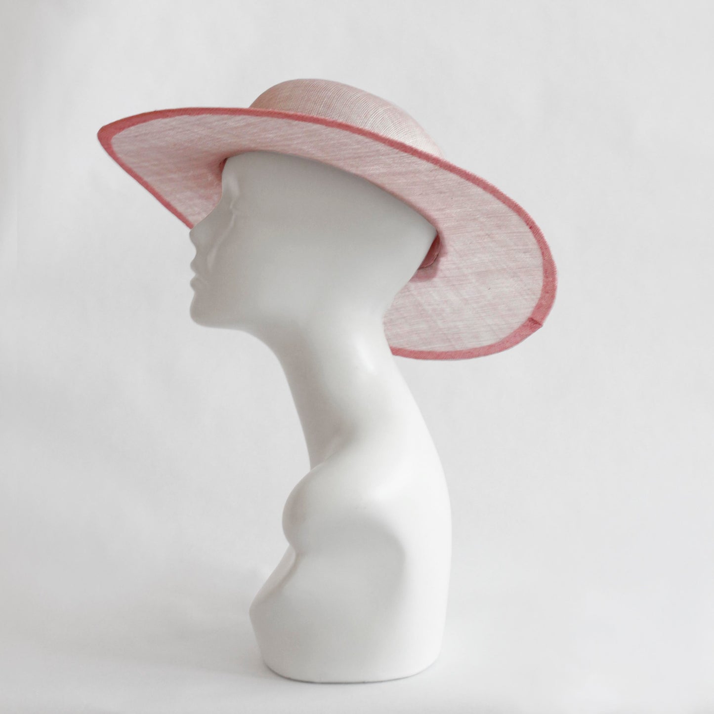 Pink Beaded Sinamay Sunhat