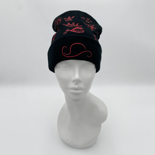 Red Doodle Beanie