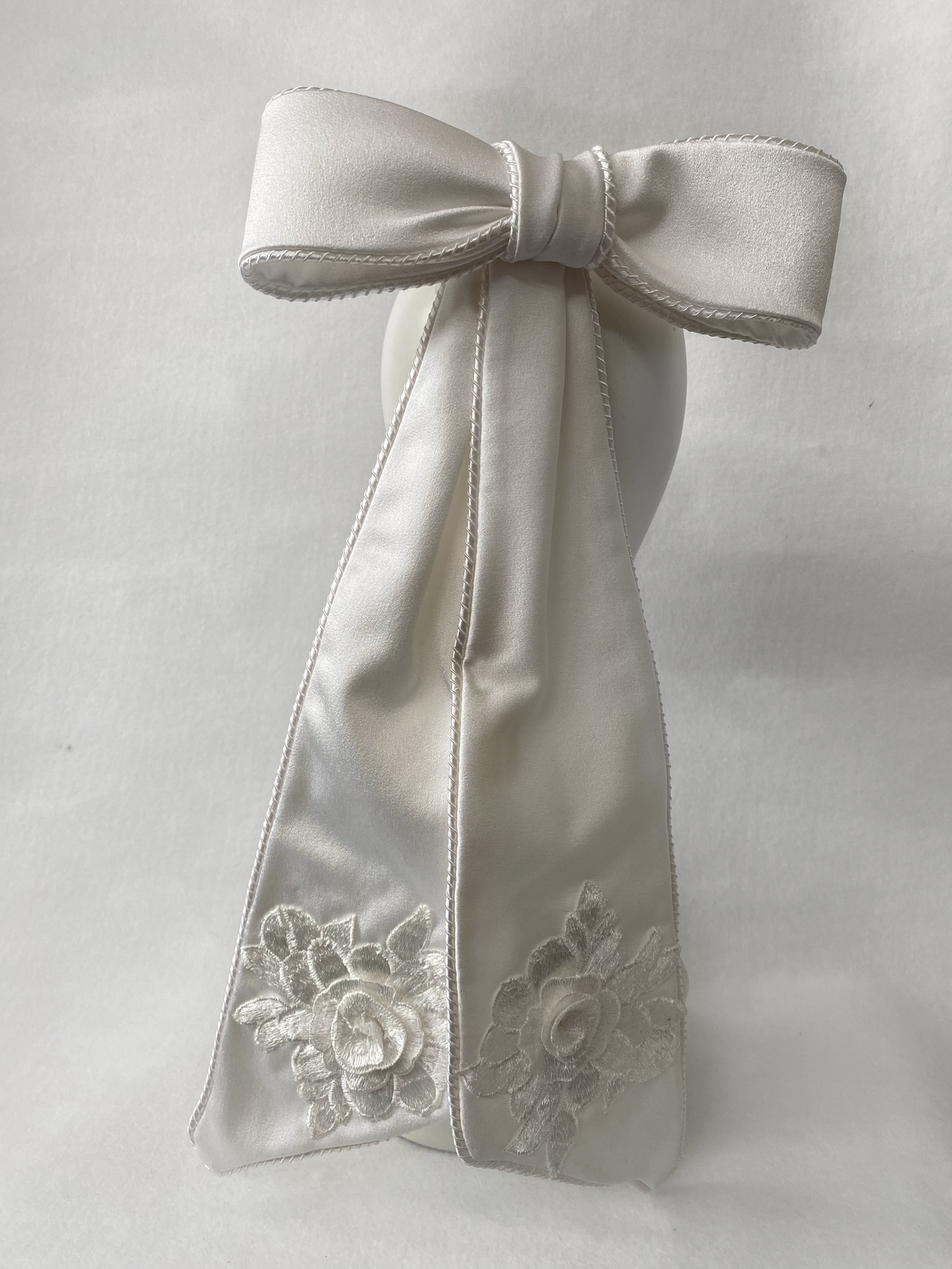 White Satin Bow